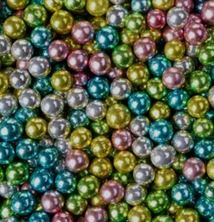 Picture of MULTICOLOURED SUGAR SHIMMERING PEARLS 4.5MM X 1 GRAM MIN 50G